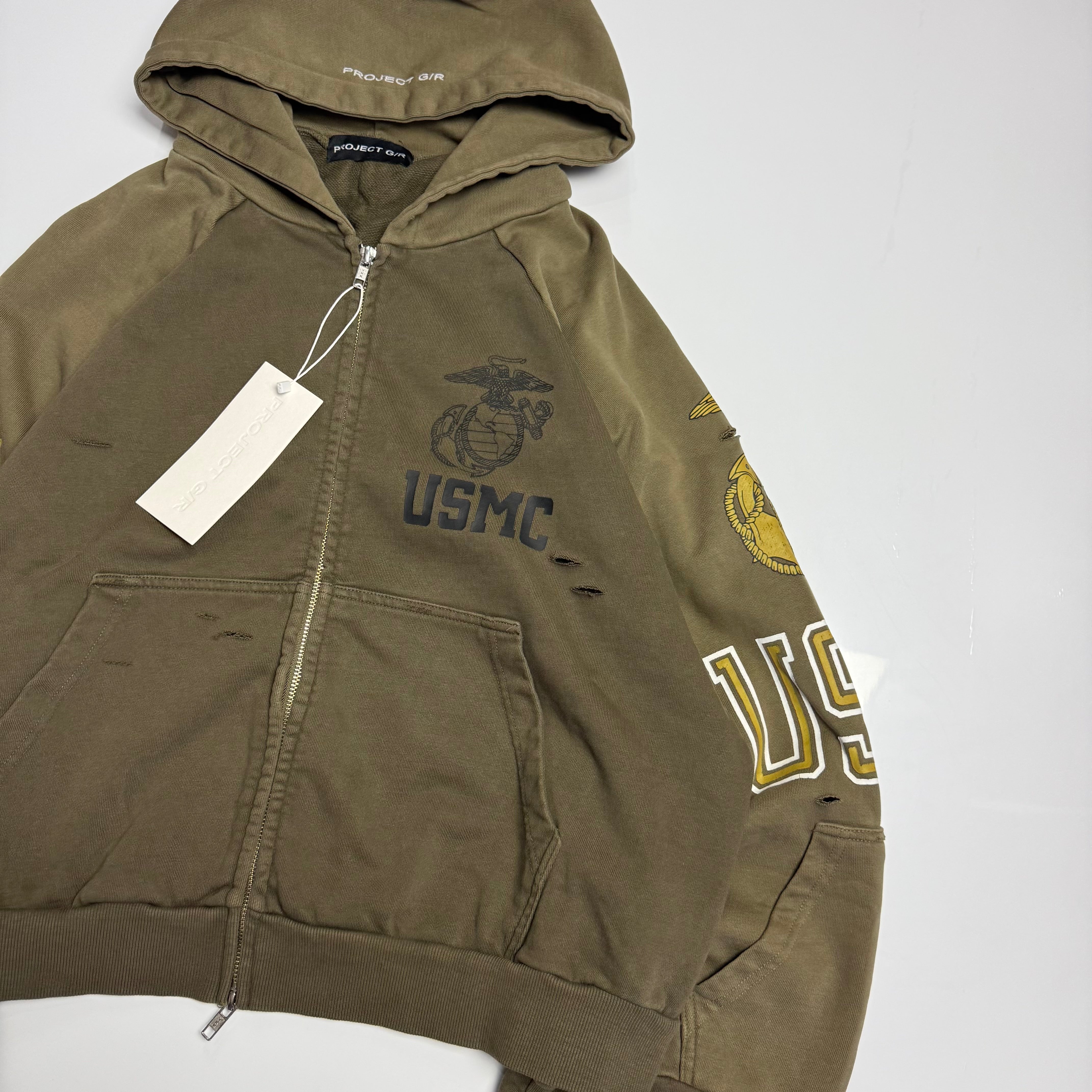 USMC Reconstructed Zip-Up Hoodie