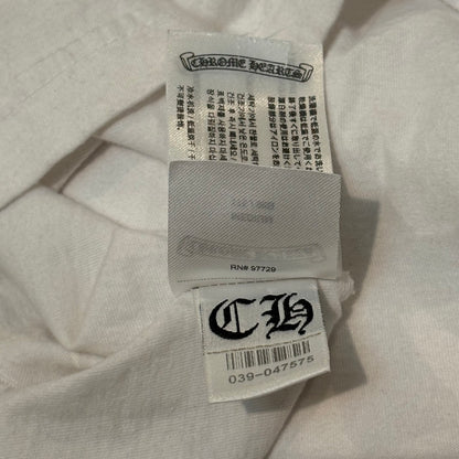 Neck Logo Long Sleeve T-Shirt (White/Blue)