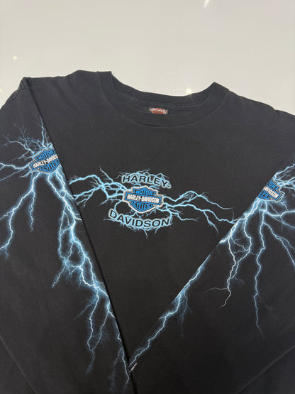 00’ Harley Davidson Kuwait Exclusive Electric Flames Long Sleeve Tee