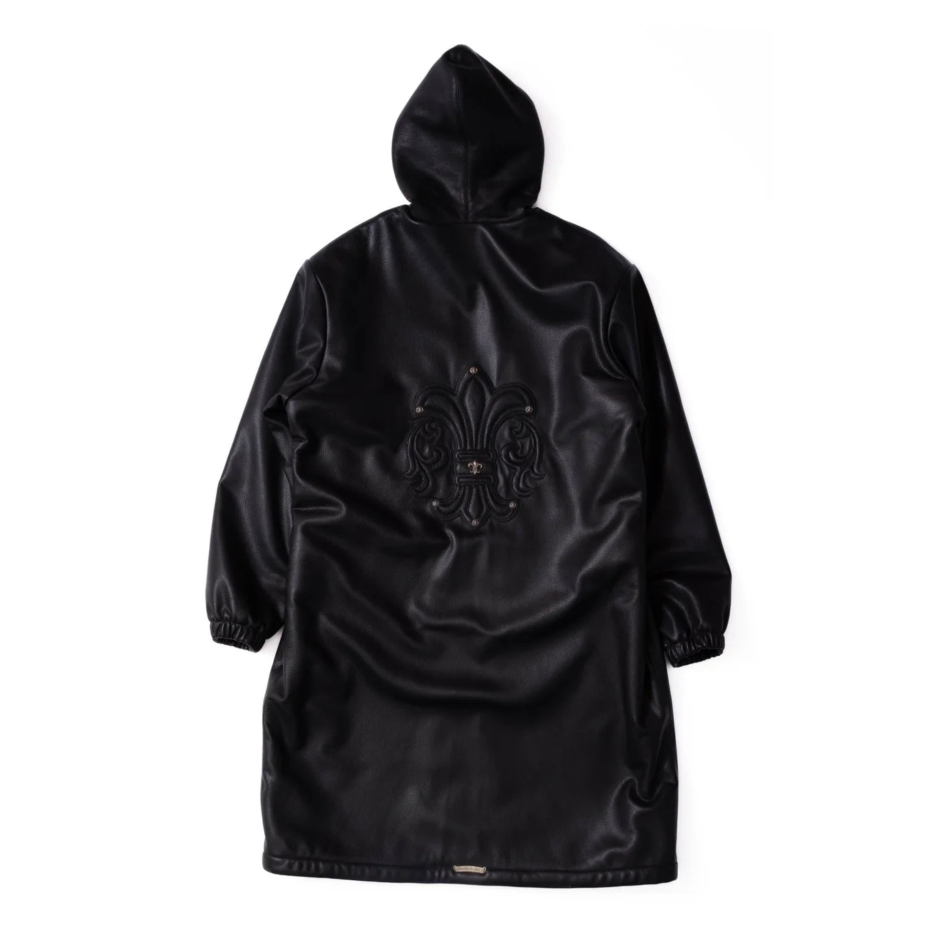 Hooded Leather Trench Coat