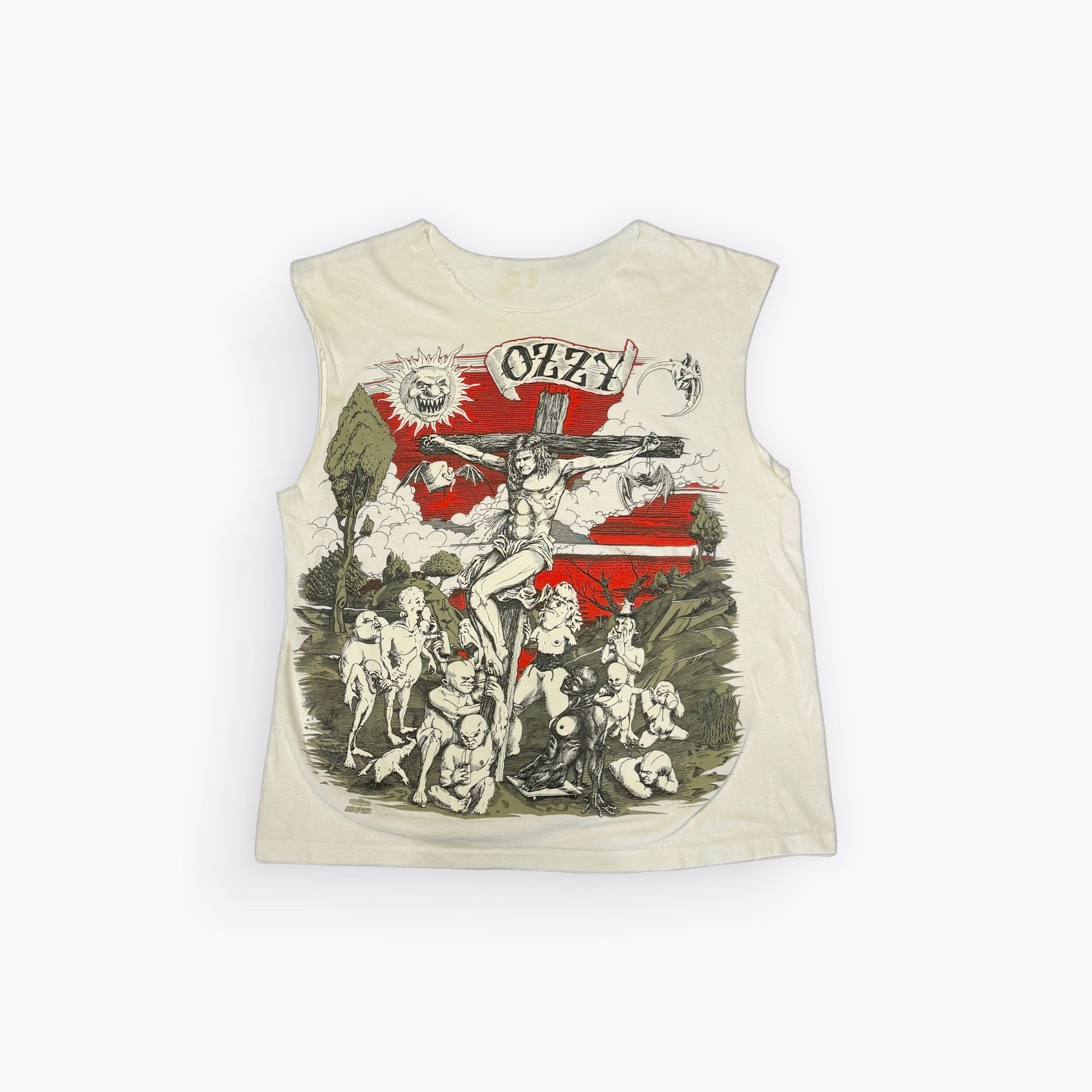 ‘91 Ozzy Osborne Crucifix Cutoff Tee