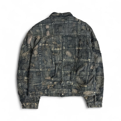 Boro Distressed Cotton & Linen Blend Jacket