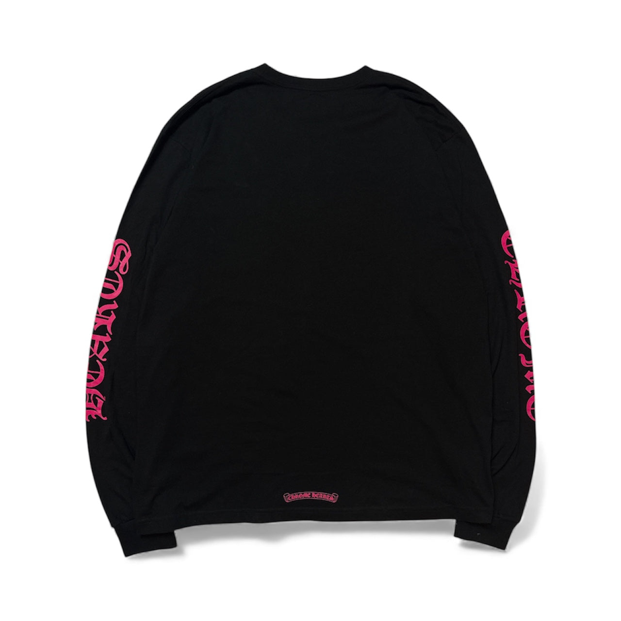Pink Neck Logo Long Sleeve Tee