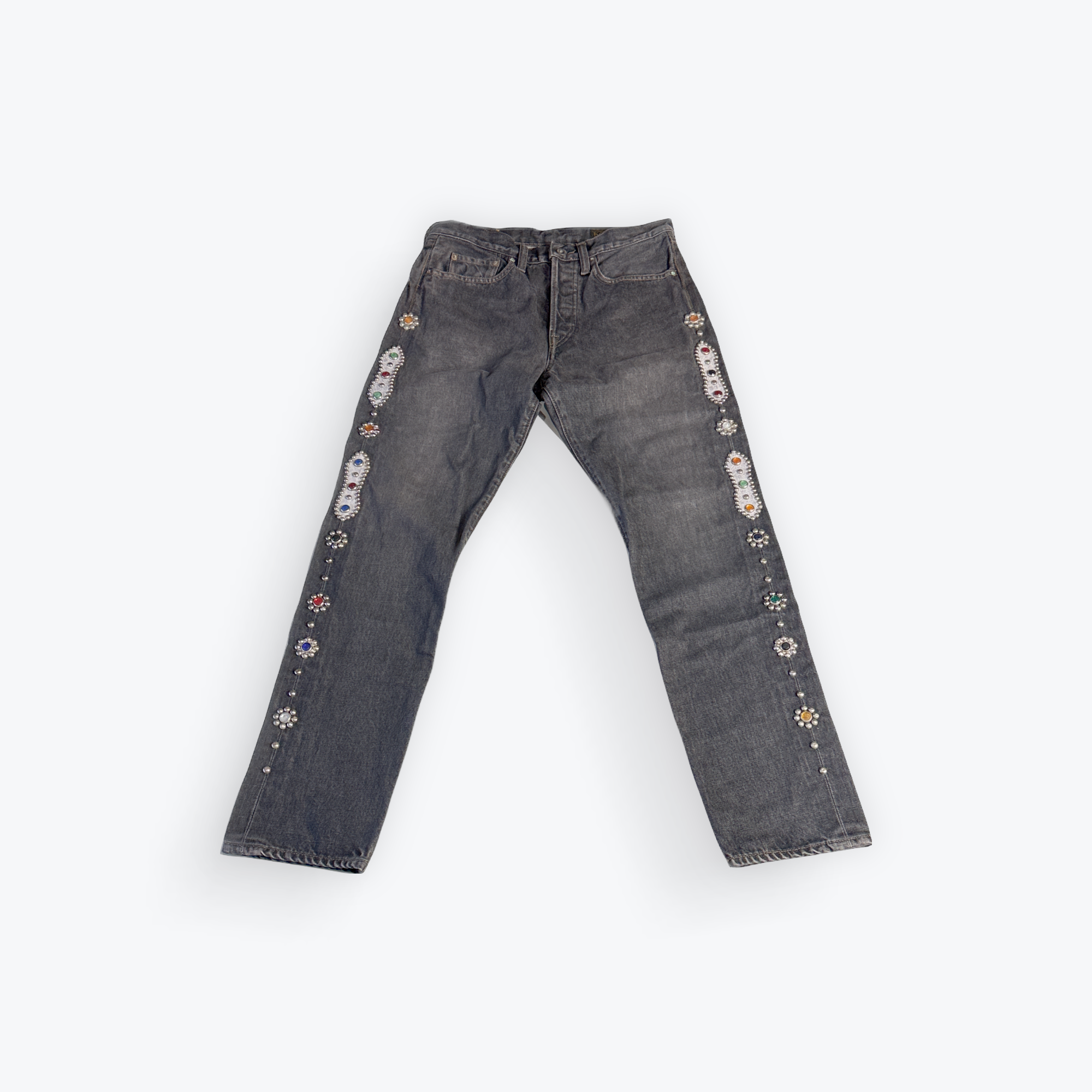 Monkey CISCO Straight-Leg Embellished Denim