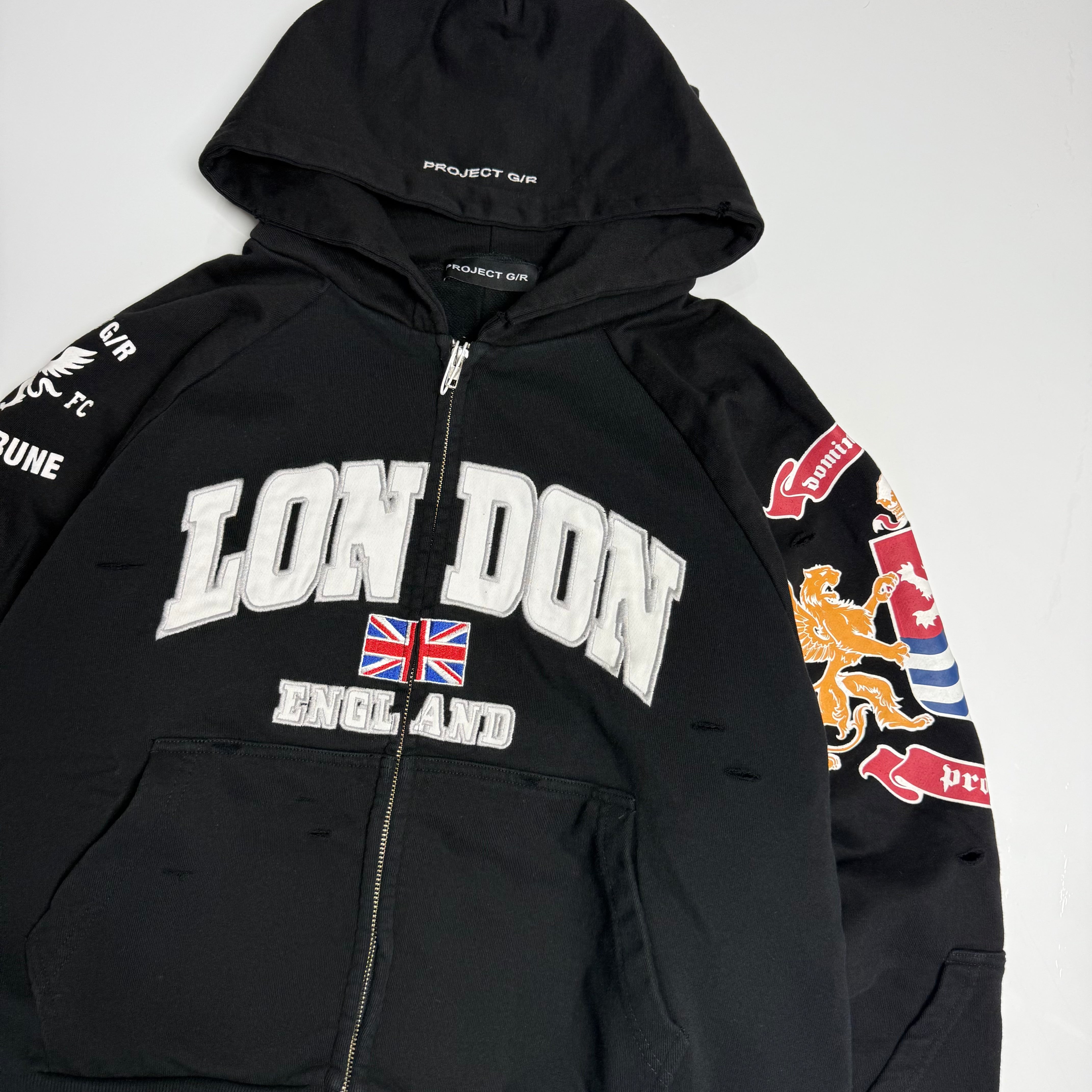 London Reconstructed Zip-Up Hoodie