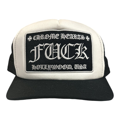 White & Black F*ck Hollywood USA Trucker Hat