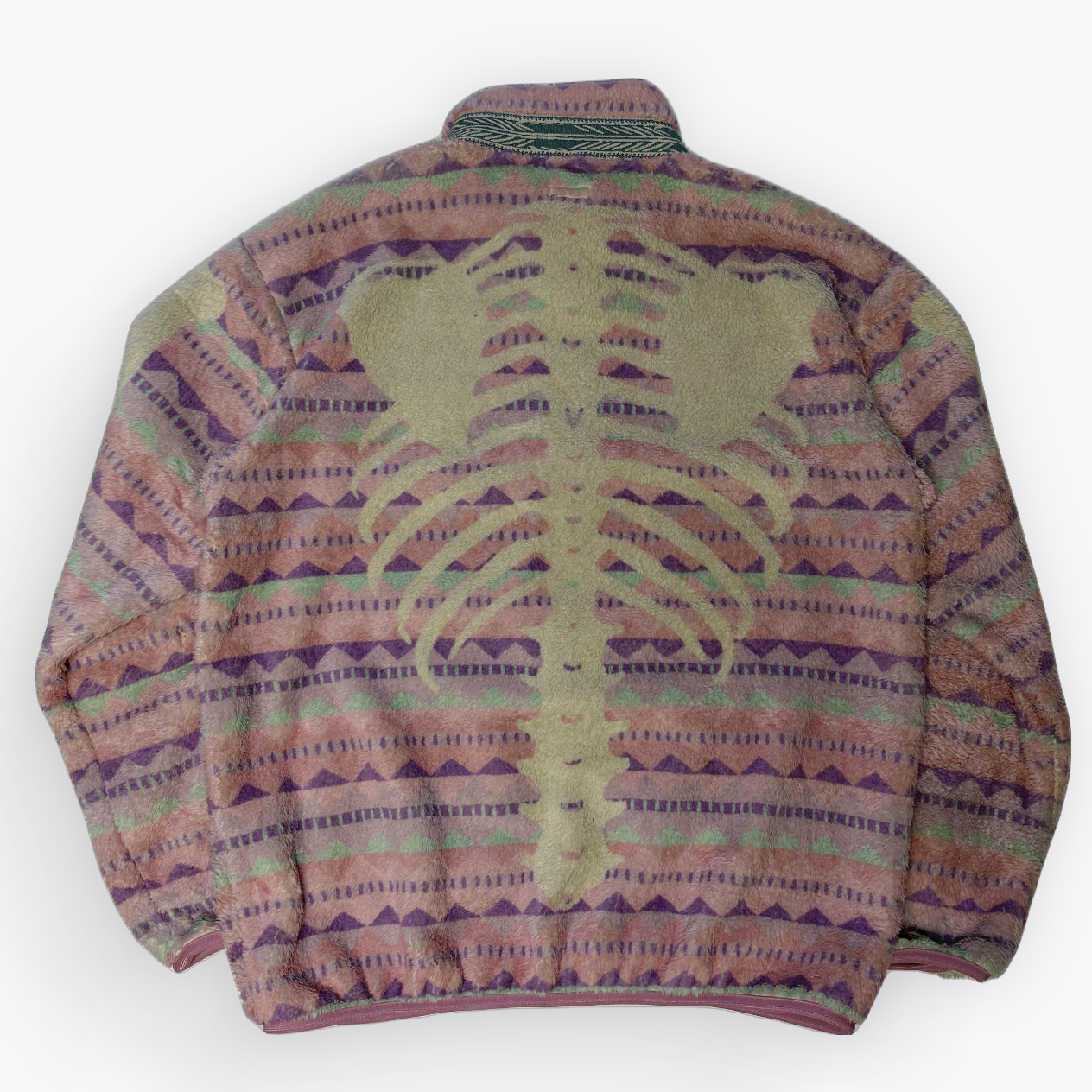 Ashland Stripe & Bone Fleece Zip-Up Jacket