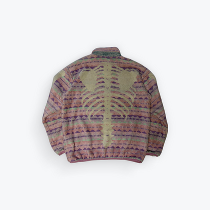 Ashland Stripe & Bone Fleece Zip-Up Jacket