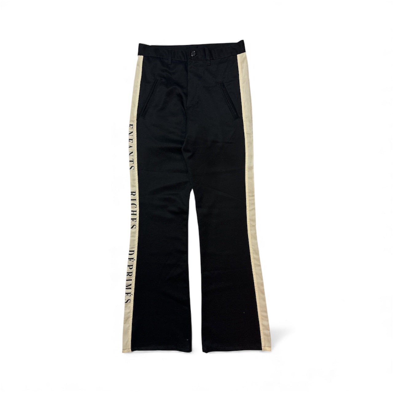Striped Logo Flared Wool Pants