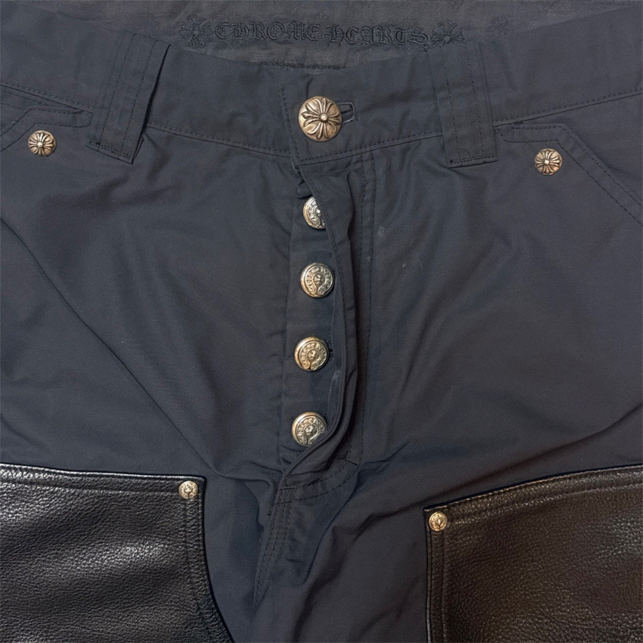 Chrome Hearts Nylon & Leather Work Pants