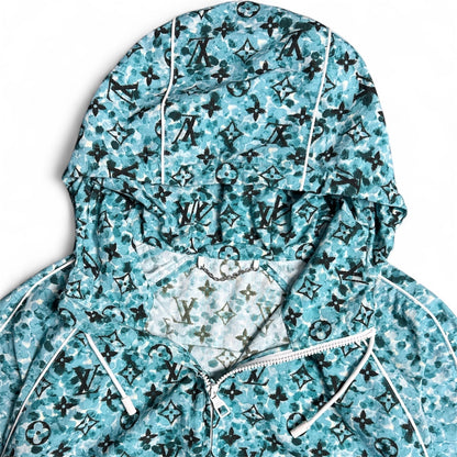 Blue Pointilism Monogram Windbreaker