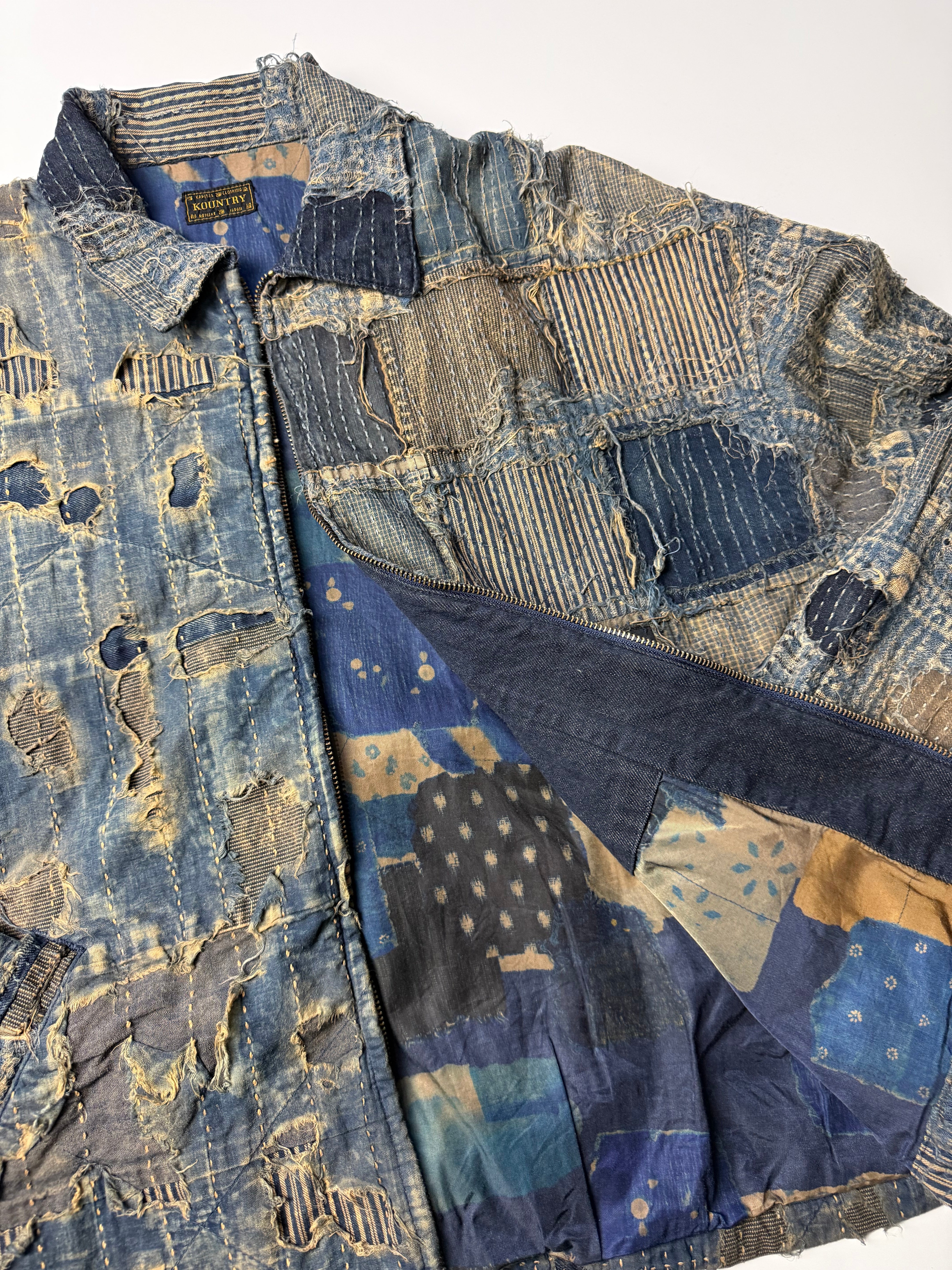 1st Spring Boro Denim Zip-Up
