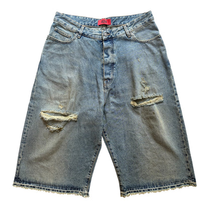 Distressed Baggy Denim Shorts
