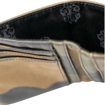 Camouflage Leather Bifold Wallet