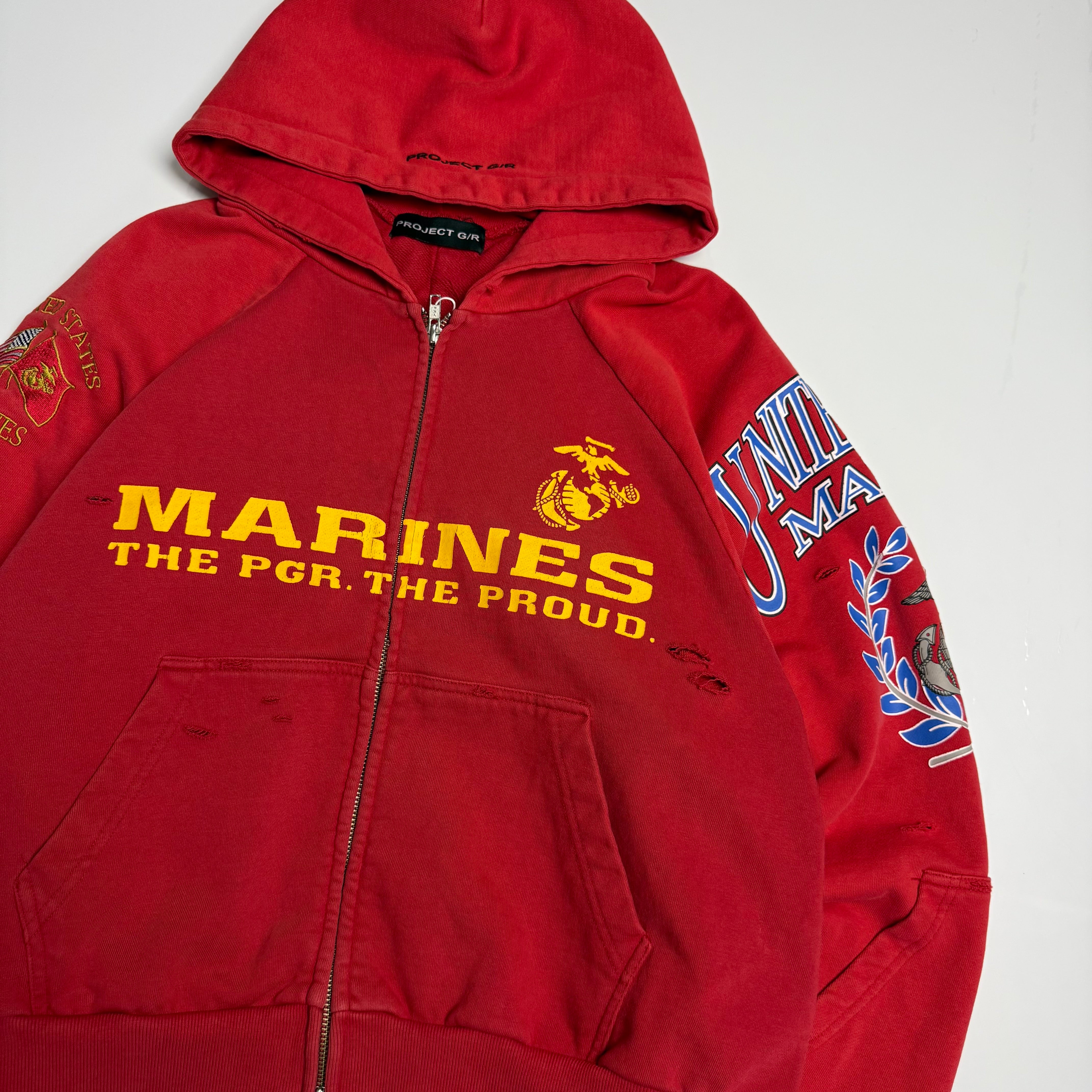 Marines Reconstructed Zip-Up Hoodie