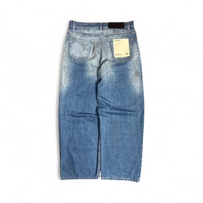 Wide Leg Distressed Jeans