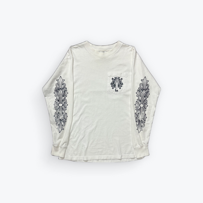Vintage Floral Dagger Pocket Long Sleeve | Vintage Chrome Hearts | Revival Luxury Boutique