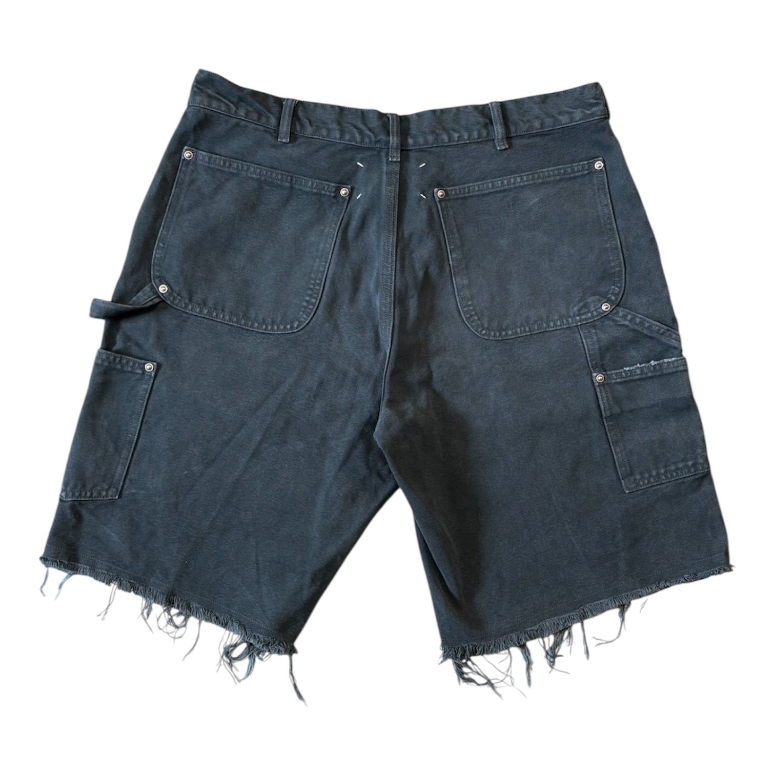Double Knee Studded Denim Shorts