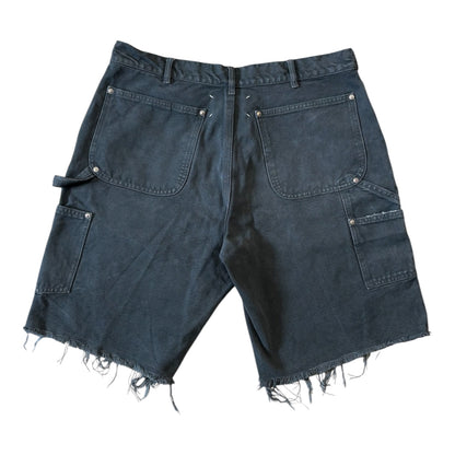 Double Knee Studded Denim Shorts