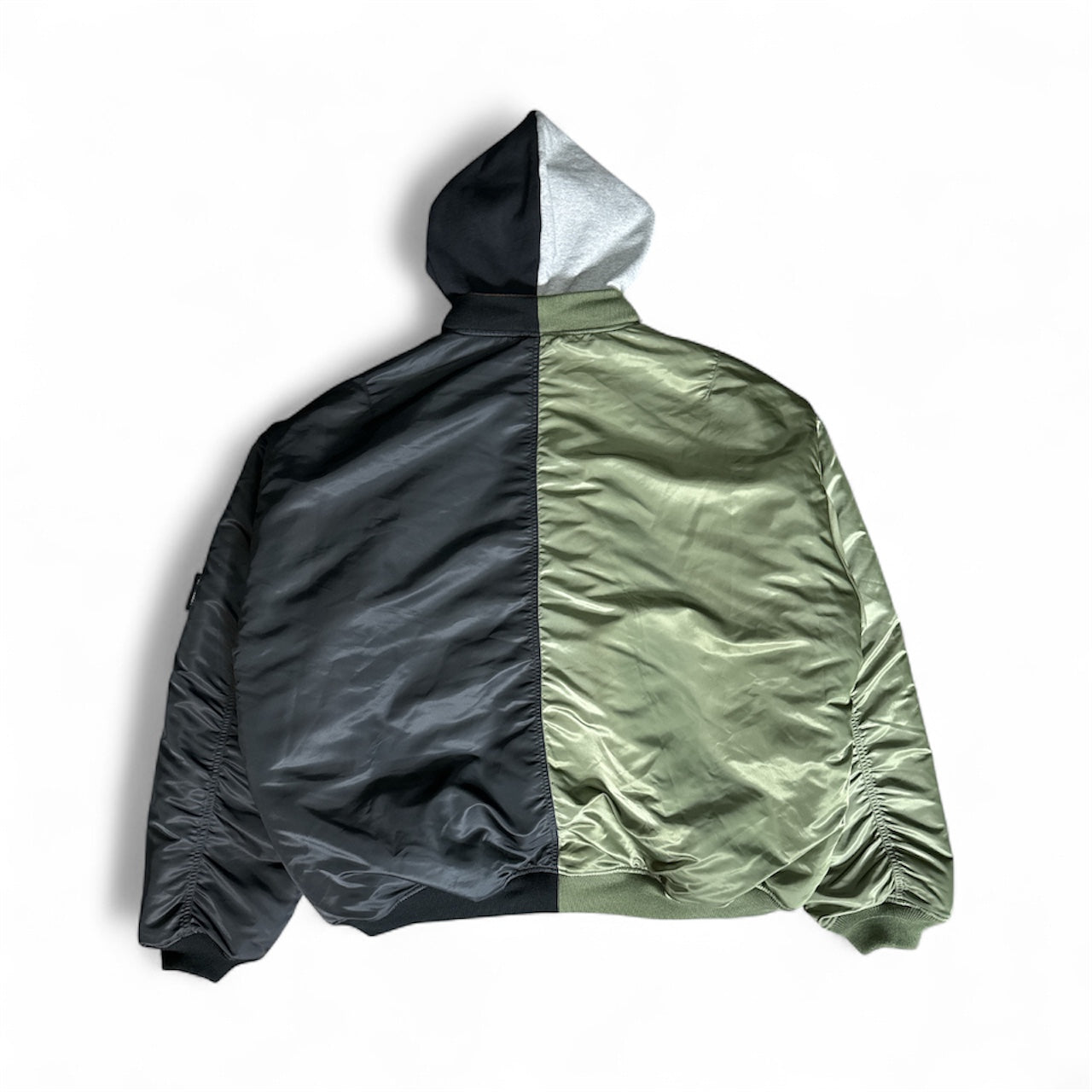 Split Hooded Reversible Bomber Jacket