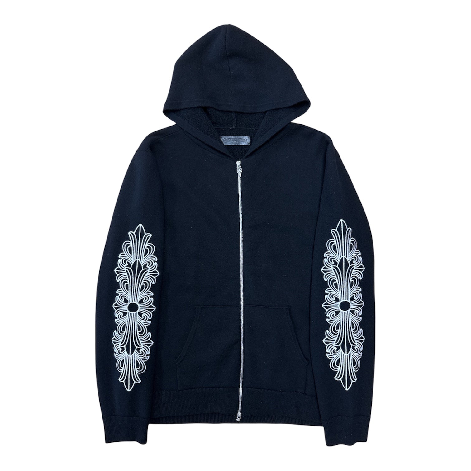 Life Sentence Floral Embroidered Cashmere Zip-Up Hoodie