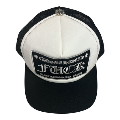 White & Black F*ck Hollywood USA Trucker Hat