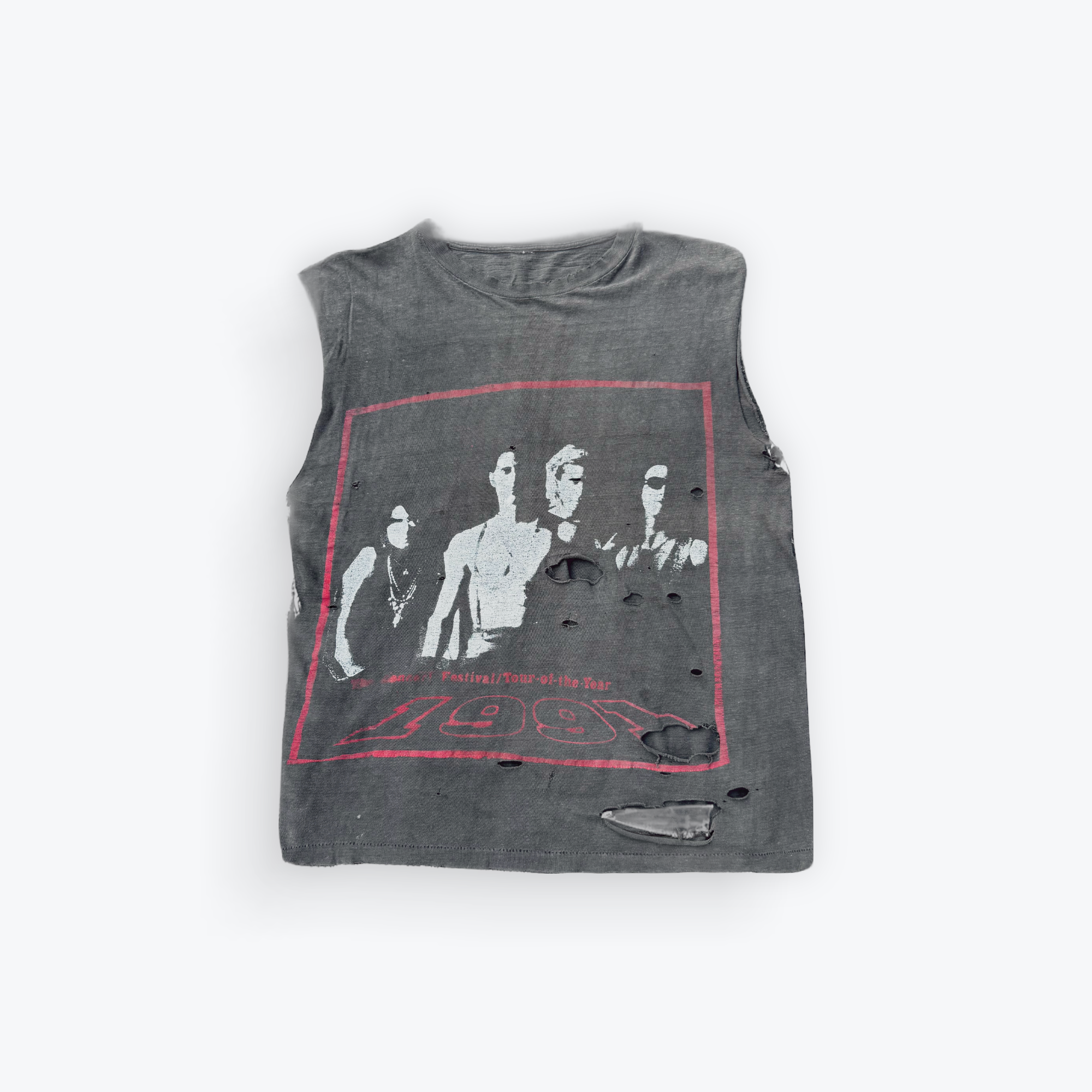 ‘91 Jane’s Addiction Thrashed Cutoff Band Tee