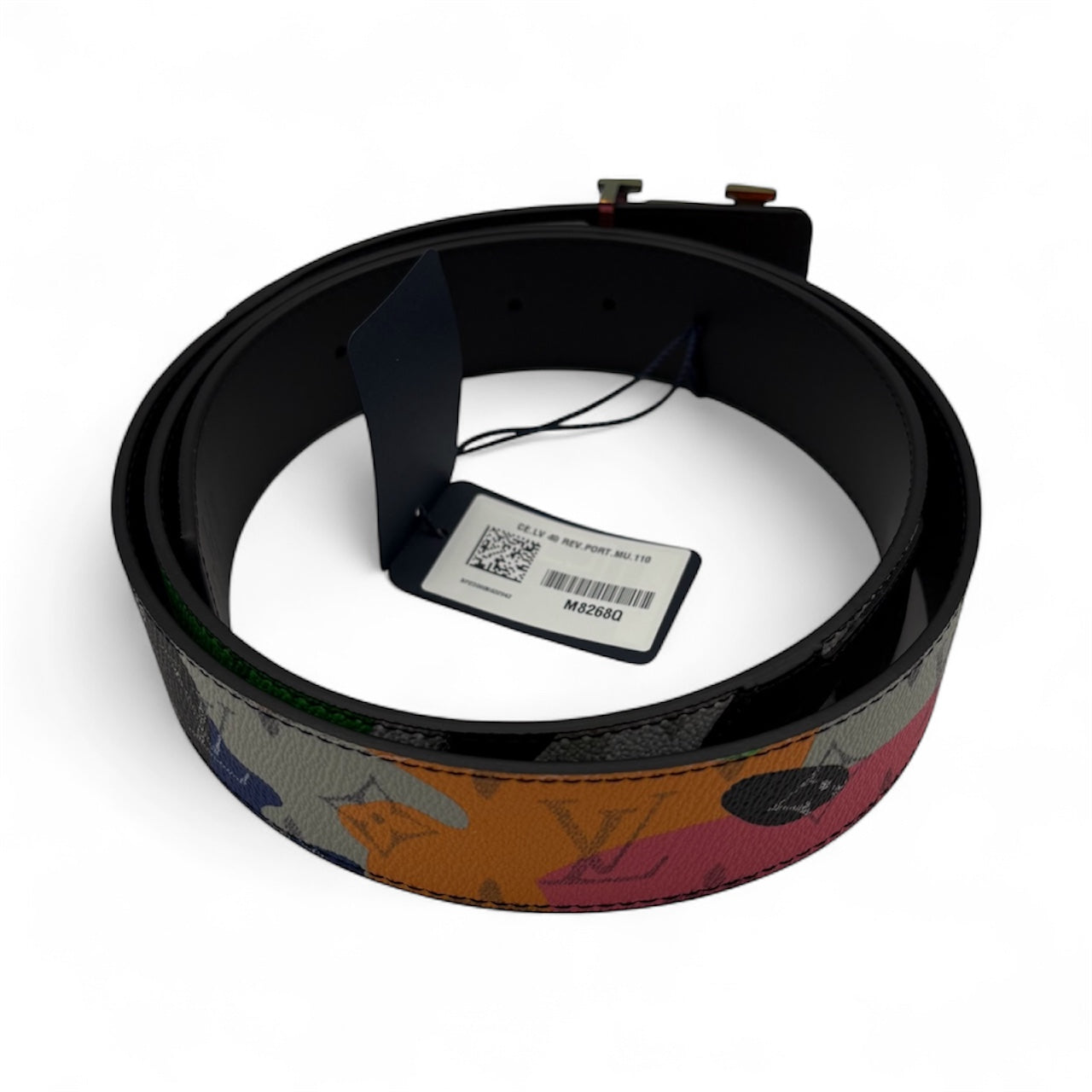 KidSuper LV Initials 40mm Reversible Monogram Belt