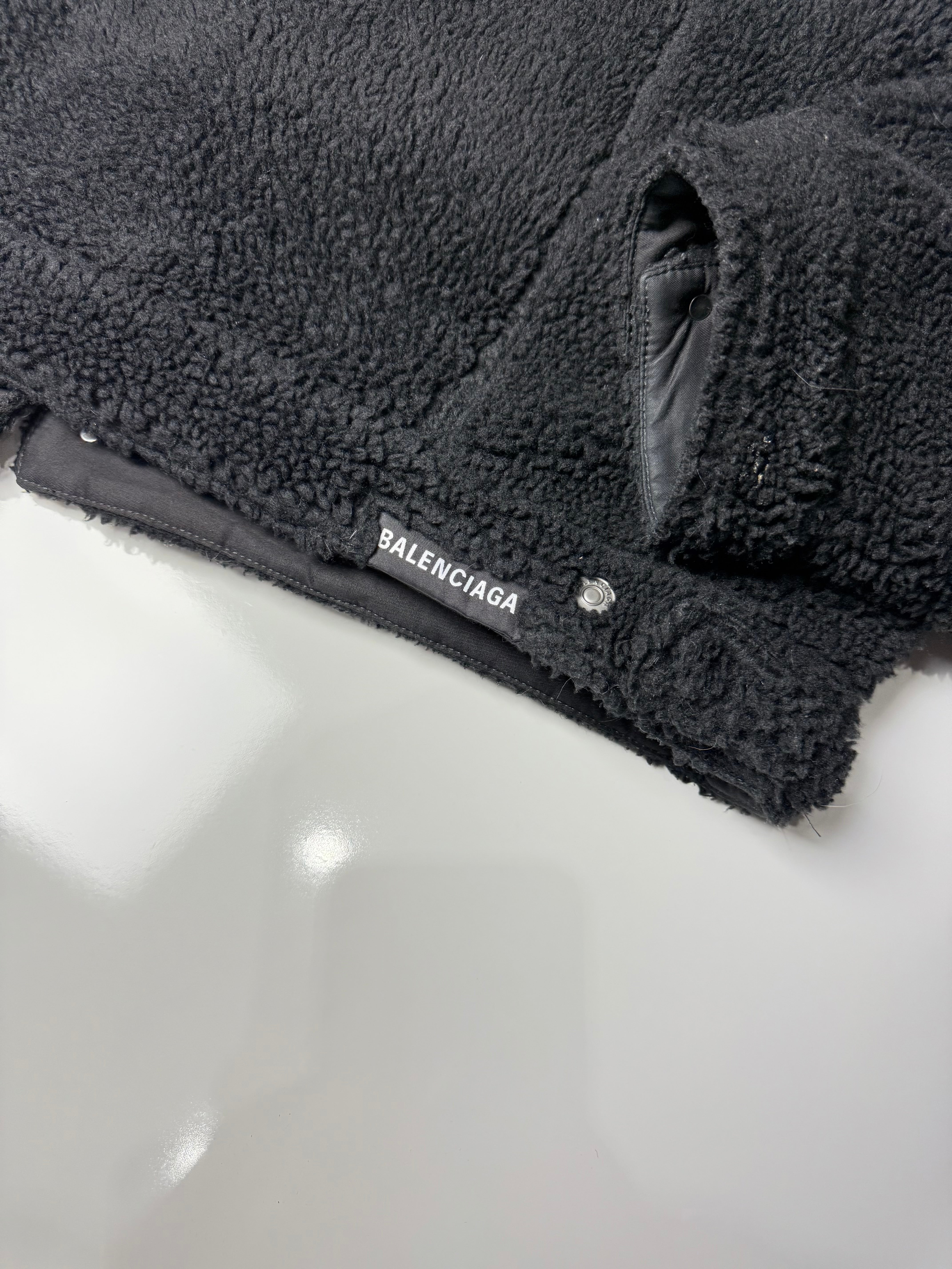 Shearling Fleece Button Up Jacket