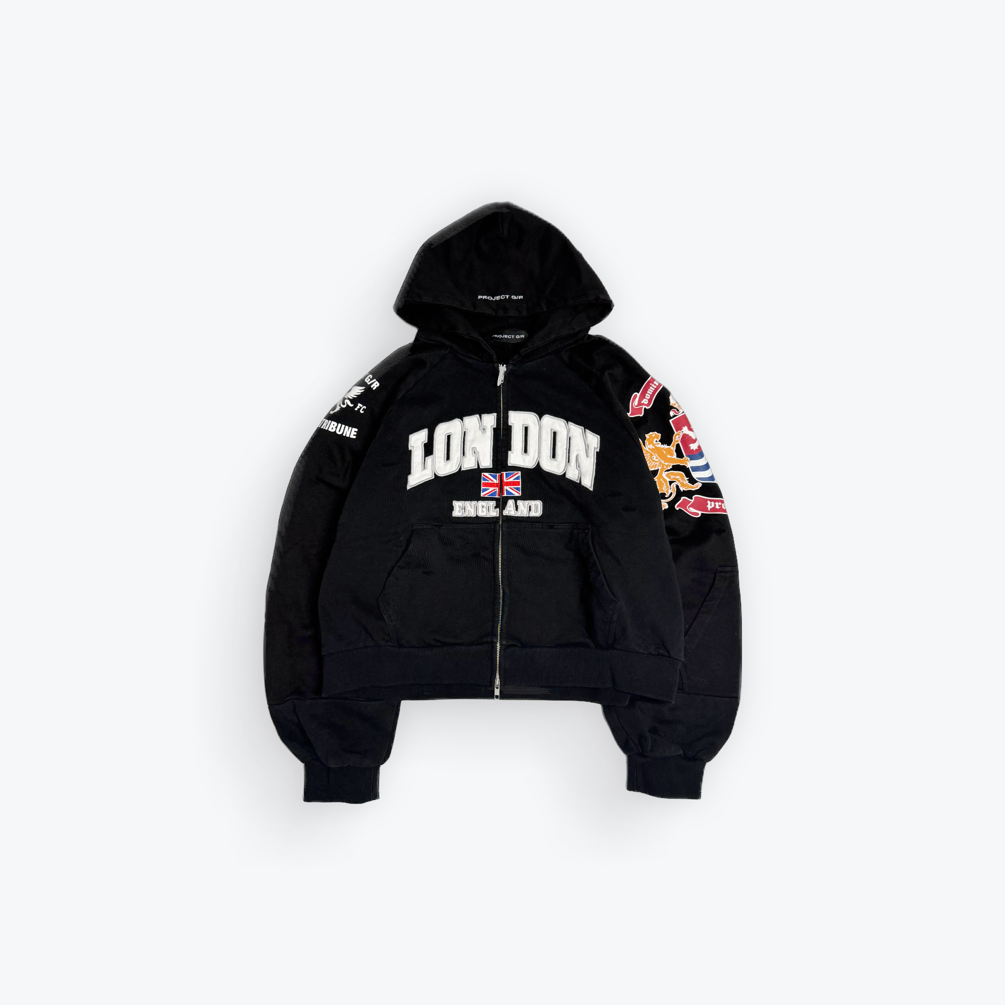 London Reconstructed Zip-Up Hoodie