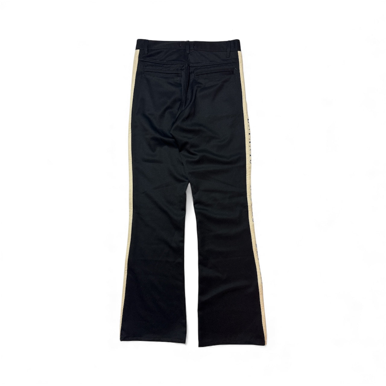 Striped Logo Flared Wool Pants