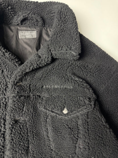 Shearling Fleece Button Up Jacket