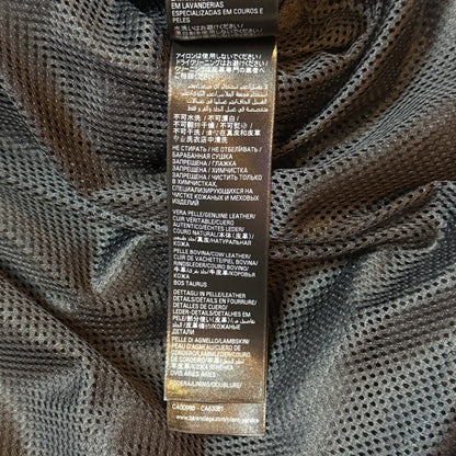 Lion Crest Hooded Leather Track Jacket