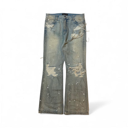 Distressed Flare Jeans