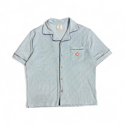Casablanca Paris Monogram Toweling Short Sleeve Shirt | Size Large 