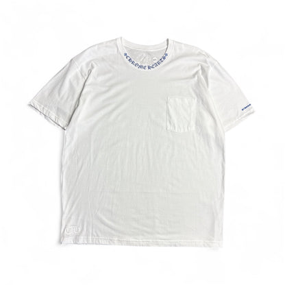 Chrome Hearts Neck Logo T-Shirt (White/Blue) 
Size XXL | Available now | $500
