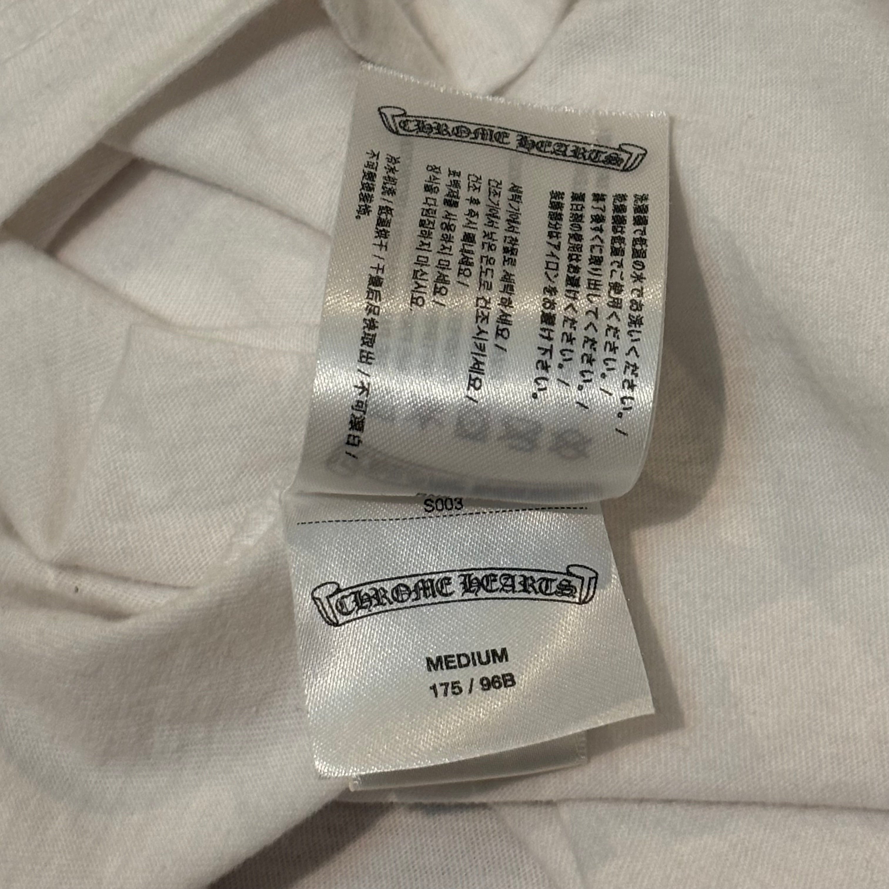 Neck Logo Long Sleeve T-Shirt (White/Blue)