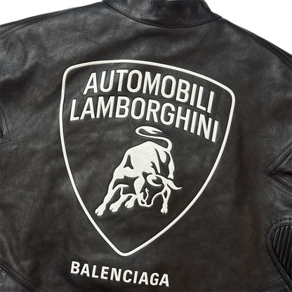 Lamborghini Leather Biker Jacket