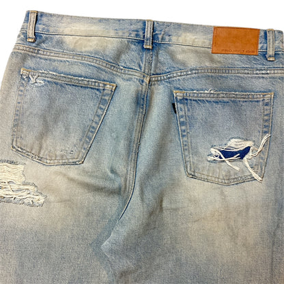 Distressed Flare Jeans