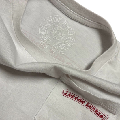 Kids Scroll Logo Pocket Long Sleeve T-Shirt (White/Red)