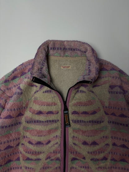 Ashland Stripe & Bone Fleece Zip-Up Jacket