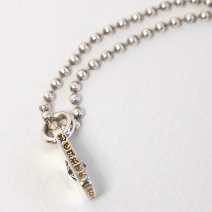 Silver Tiny Star Mini Dog Tag Pendant & Ball Chain Necklace
