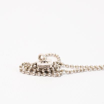 Silver Tiny Star Mini Dog Tag Pendant & Ball Chain Necklace