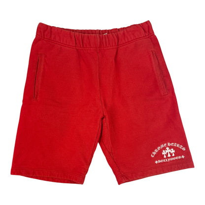 Red & White Triple Cross Embroidered Shorts