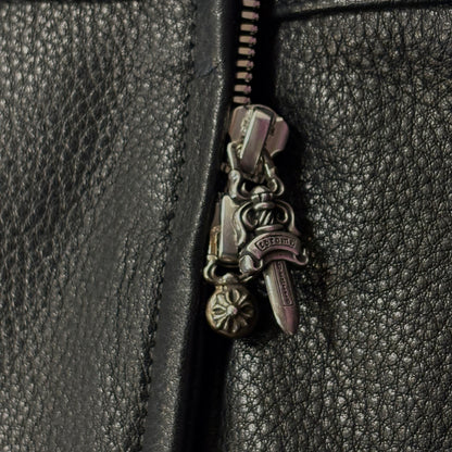 Hooded Leather Trench Coat