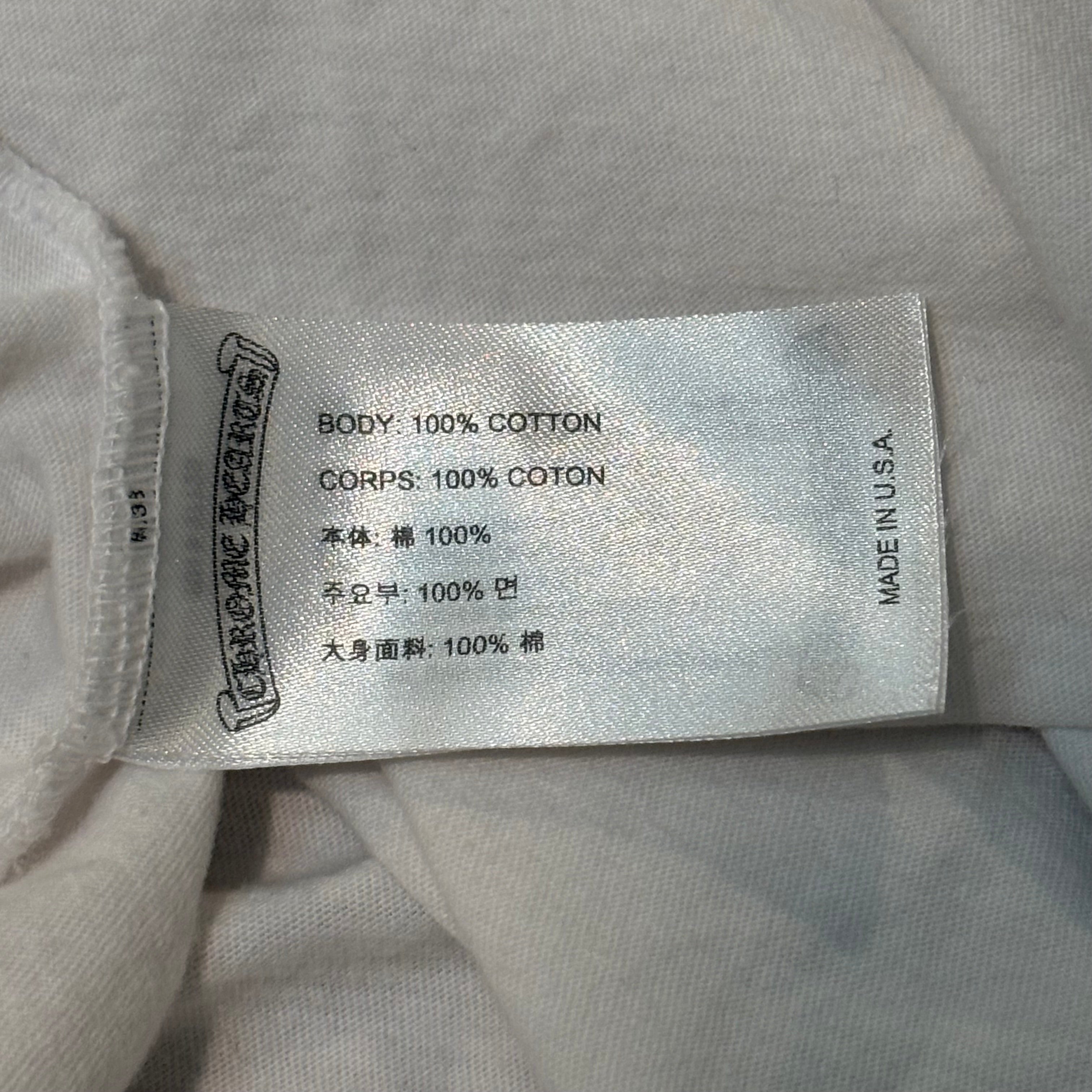 Neck Logo Long Sleeve T-Shirt (White/Blue)