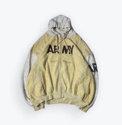 Satoshi Nakamoto Army Rhinestone Zip-Up Hoodie | Available Now | Revival Luxury Boutique