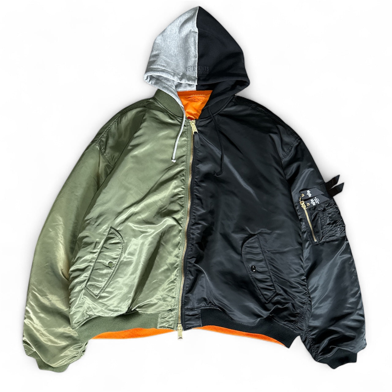 Vetements Reversible Split Hooded Bomber Jacket | Size Large | $2,500 